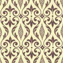 Brown Geometric and Fleur de Lis Print Italian Paper ~ Carta Varese Italy